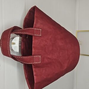 UASHMAMA Small BurgundyTote, Cool, Rare, Anthropologie